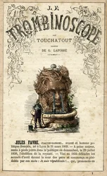 Jules FAVRE (1809-1880) illustratie uit "Le Trombinoscope", een satirisch politiek tijdschrift van Leon-Charles Bienvenu, bekend als Touchatout (1835-1910) monografie N. 1, Parijs