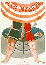 Hand in hand, illustratie uit "La Vie Parisienne