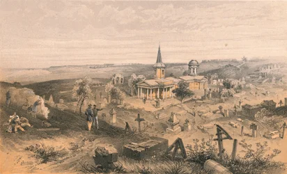 Quarantainebegraafplaats en Kerk met Franse Batterij nr. 50, 1856