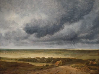 Weg bij een dorp