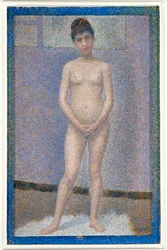 Model, vooraanzicht (olieverf op doek)