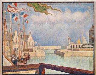 Port-en-Bessin, een zondag (olieverf op doek)