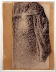 Studie van rok voor een zondag op de Grande Jatte