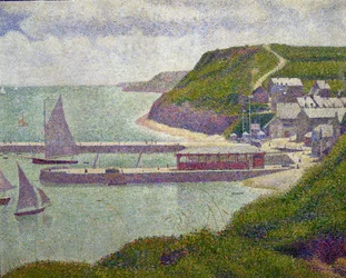 Haven van Port-en-Bessin bij vloed