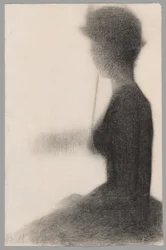 Zittende vrouw met parasol (studie voor La Grande Jatte)
