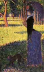 Studie voor La Grande Jatte: Vrouw met een Aap