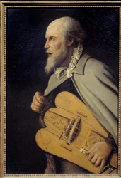 De oude man. Schilderij door Georges De La Tour (1593-1652)