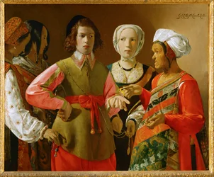 kassier (schilderij op doek)