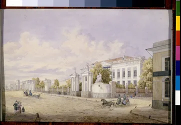 De Grote Lubyanka Straat in Moskou