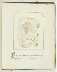 Zonder titel [cherub met religieuze tekst], 185568