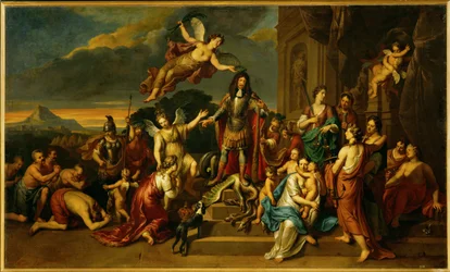 Allegorie op het bewind van keizer Leopold (schilderij op doek)