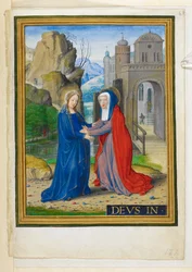 Add. 34294, f.61 De Visitatie, illustratie uit 