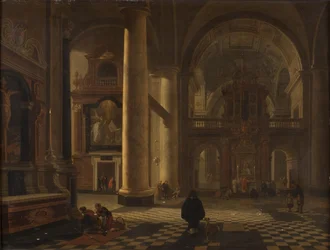 Interieur van een Katholieke Kerk