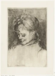 Portret van een meisje, naar links