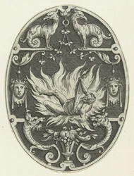 Vlakdecoratie: de dood van Hercules