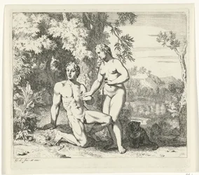 Adam en Eva in het paradijs