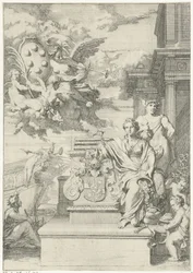 Allegorie op de handel en het familiewapen van De Medici