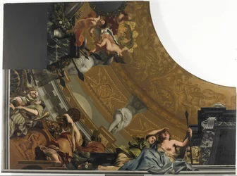 Plafond met voorstelling van Diana en haar metgezellen