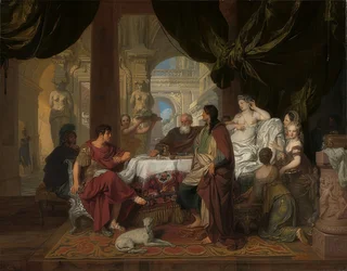 Het banket van Cleopatra. Circa 1675-80
