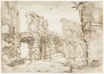 Ruïnes van het Colosseum, Rome, gezien van binnen