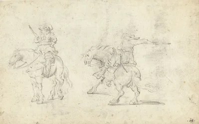 Twee soldaten te paard