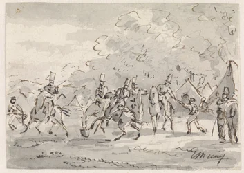 Cavalerie bij tentenkamp