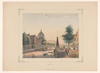 Gezicht op de Oude Vest te Leiden