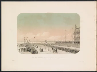 Wedstrijd voor arrensleden op de Maas te Rotterdam, 1855