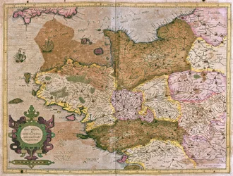 Bretagne en Normandië, Frankrijk (gravure)