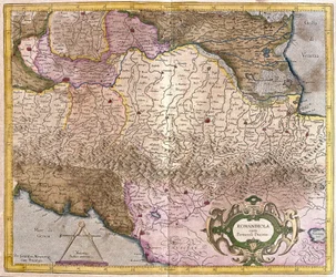 Romagna met Parma, Italië (gravure)