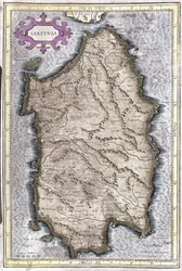 Sardinië, Italië (gravure)