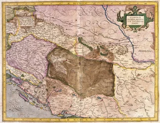 Sclavonië, Kroatië, Bosnië en Dalmatië (gravure)