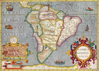 Zuid-Amerika America Meridionalis: uit de Atlas van Gerardus Mercator, 1633, 1936