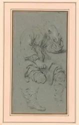 Studie van een Zittende Man, voor een figuur in het schilderij van de Profeet Elisa en de Sunamitische Vrouw op de Berg Karmel (Nationaal Museum, Warschau inv. M.Ob.551 MNW)