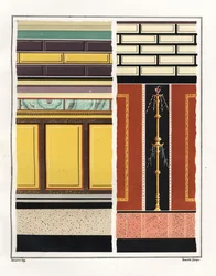 Muurschilderingen uit kamers in het Huis van de Epigrammen (detail)