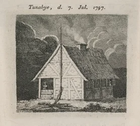 Huis met bliksemafleider