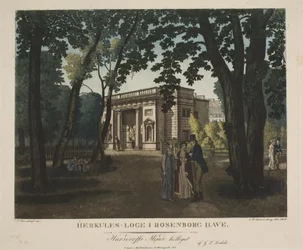 De Hercules lodge in de tuin van Rosenborg