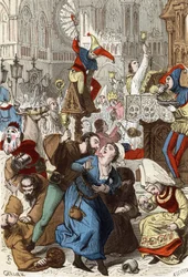 Dwazendag buiten de Notre Dame kathedraal in Parijs