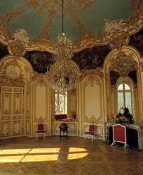 Interne architectuur: appartement van de prinses van Soubise gerealiseerd door architect Germain Boffrand in Parijs
