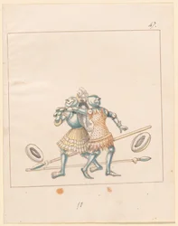 Freydal, Het boek van toernooien en steekspelen van keizer Maximiliaan I: Gevechten te voet (Steekspelen)(Deel III): Plaat 152