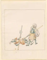 Freydal, Het Boek van Toernooien en Jousts van Keizer Maximiliaan I: Gevechten te Voet (Jousts)(Deel III): Plaat 145