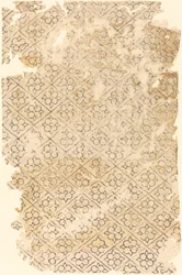 Blad met Bloem- en Diamantpatroon