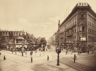 Georgstrasse, Hannover (zwart-wit foto)