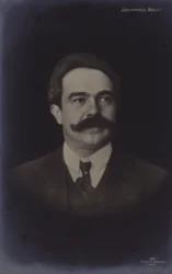 Portret van Johannes Wolff (z/w foto)