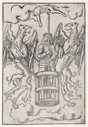 Alexander de Grote door twee griffioenen in de lucht gedragen, circa 1525