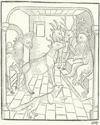 Een illustratie uit het Boek der Wijsheid (gravure)