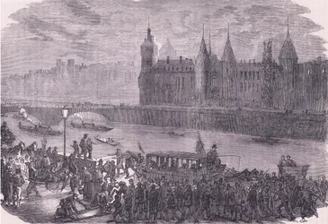 De gewonden binnenbrengen, Cassells Geschiedenis van de Oorlog tussen Frankrijk en Duitsland, uitgegeven door Cassell and Company Limited, ca. 1890