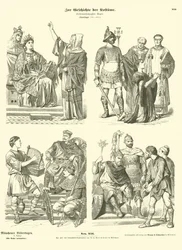 Karolingische Frankische kostuums, 8e eeuw