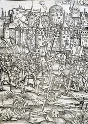 Beleg van Caseau fort - Gravure, Duitsland