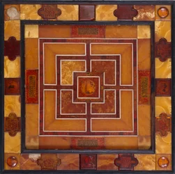 Schaakkabinet, uit Koningsbergen, 1611 (verguld zilver, ebbenhout & ivoor)
